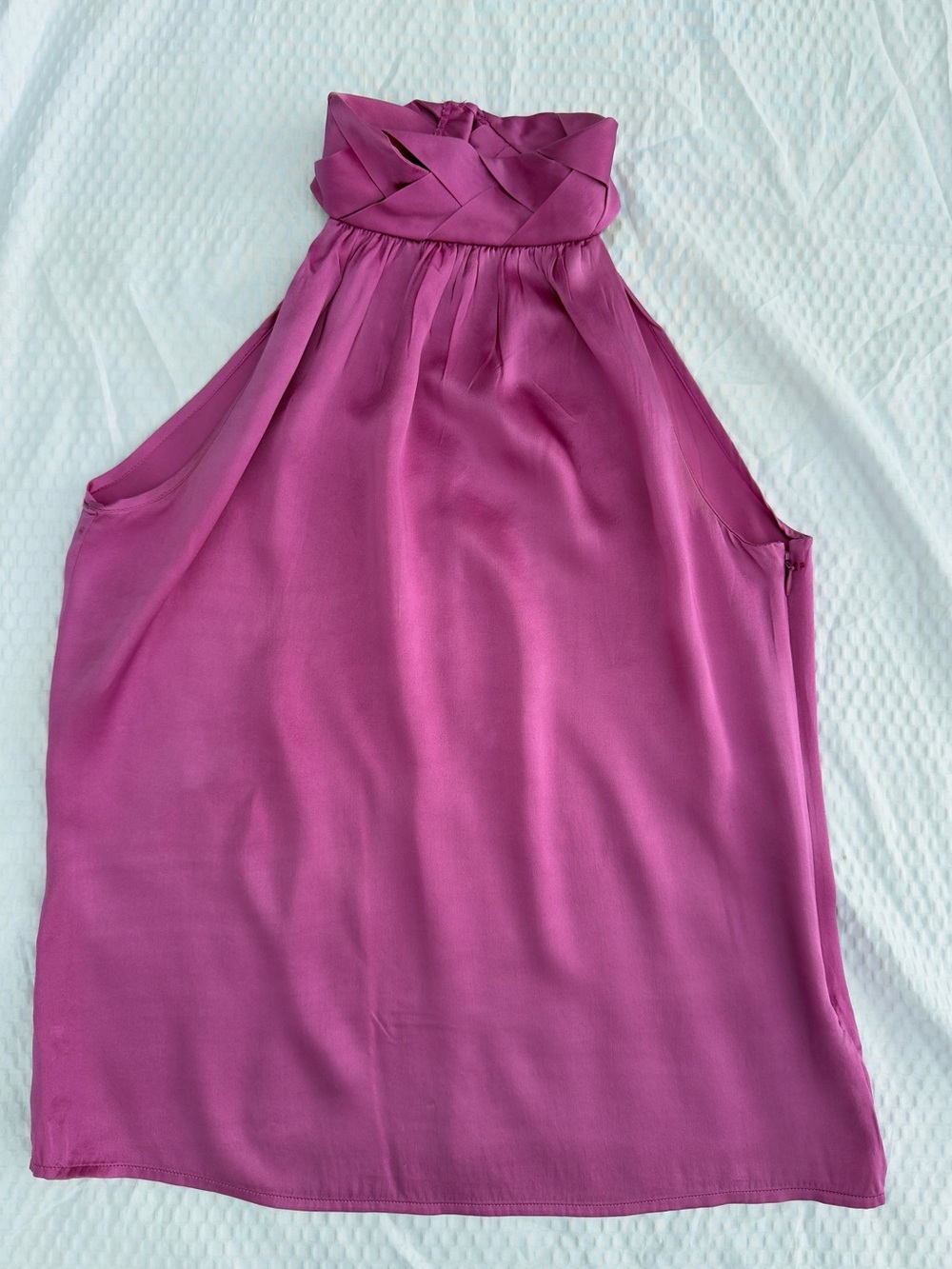 ANTONIO MELANI 100% SILK Braided Neckline Halter Blouse